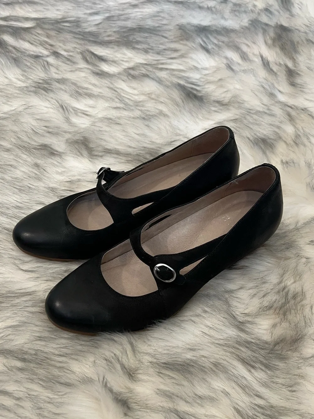 Dansko black leather Mary Jane wooden block heels coquette academia comfort - Picture 4 of 7